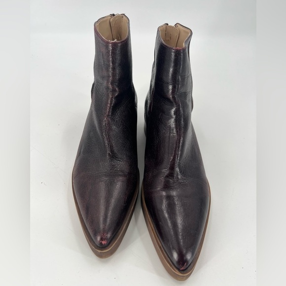 🌸ZARA brown zip up boots 9.5 - Picture 1 of 10